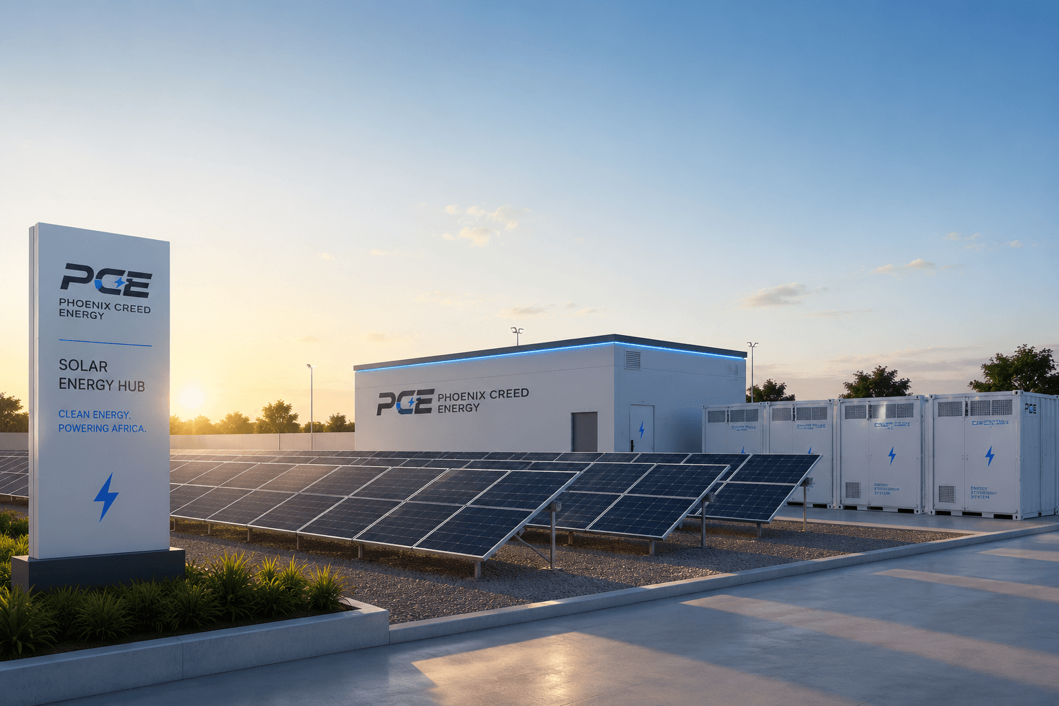 PCE Solar Energy Hub — renewable infrastructure powering Africa's EV network